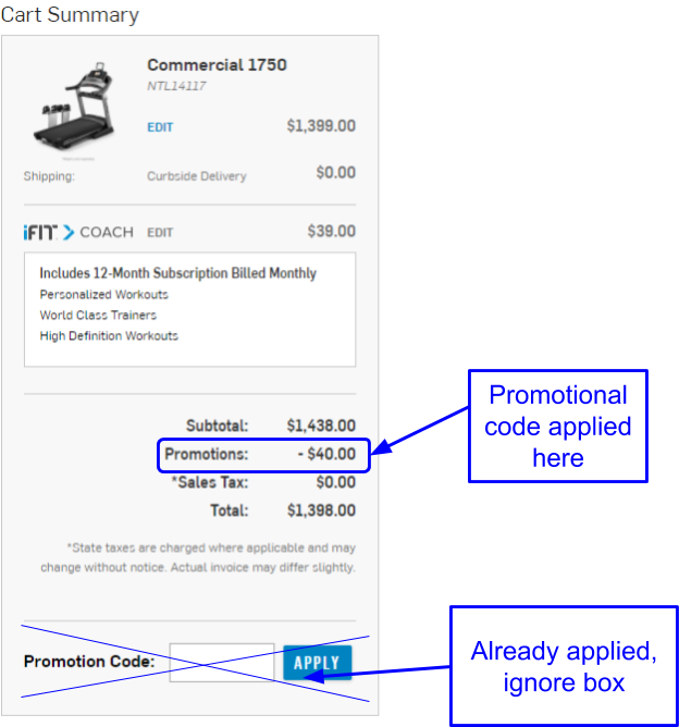 NordicTrack Commercial 1750 Coupons and Promo Codes