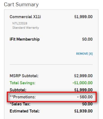 X11i Checkout Cart