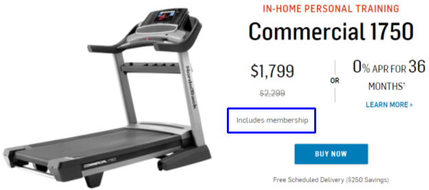 NordicTrack Commercial 1750 Membership