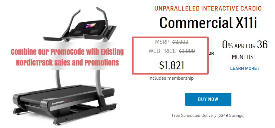 NordicTrack Commercial X11i Incline Trainer Promo Codes