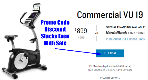 NordicTrack Commercial VU19 Exercise Bike Coupons And Promo Codes